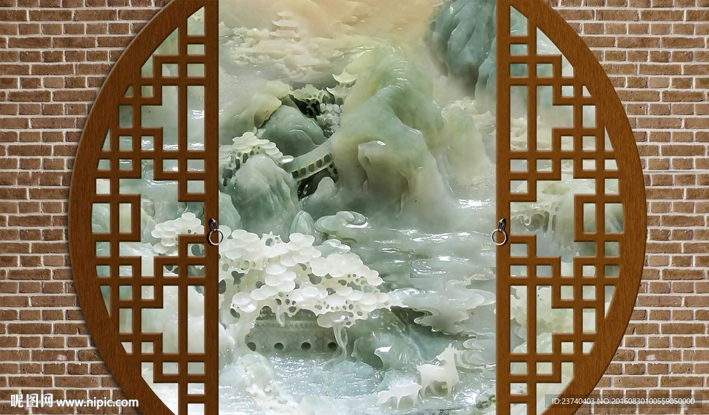 3d玉雕背景墙