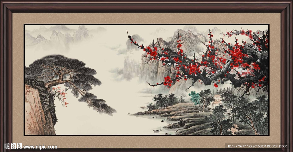 国画梅花