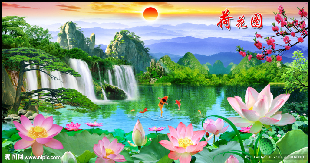 荷花图
