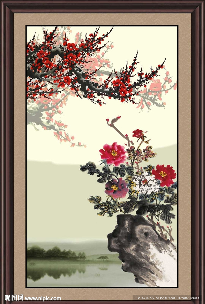 国画牡丹