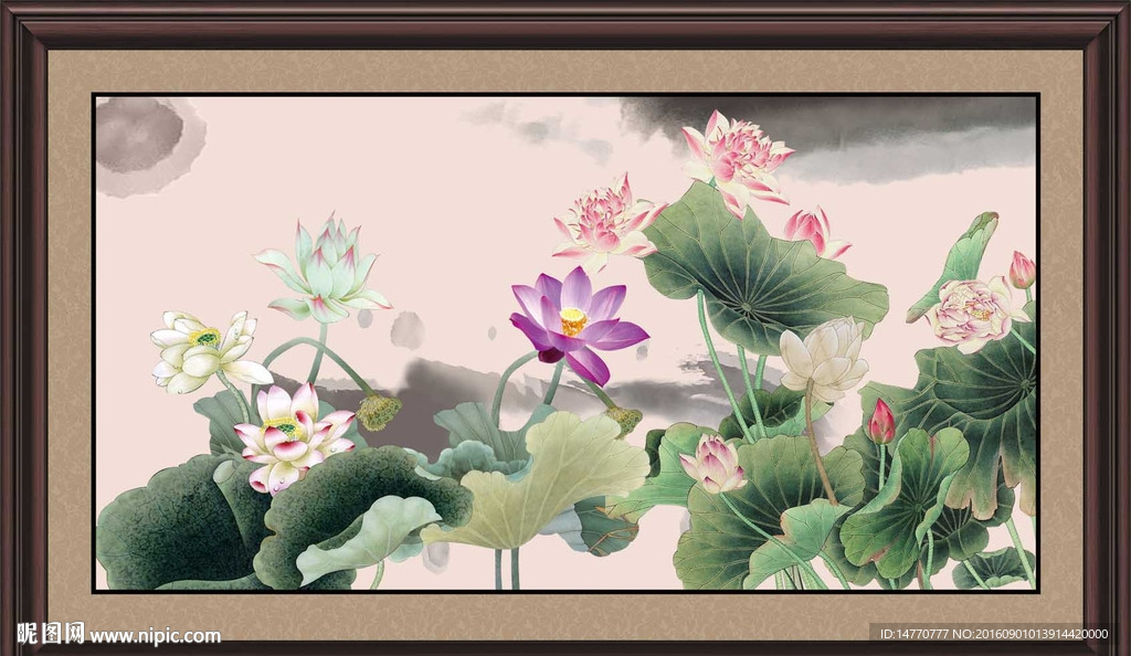 水墨荷花