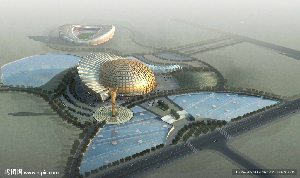 大剧院鸟瞰建筑图