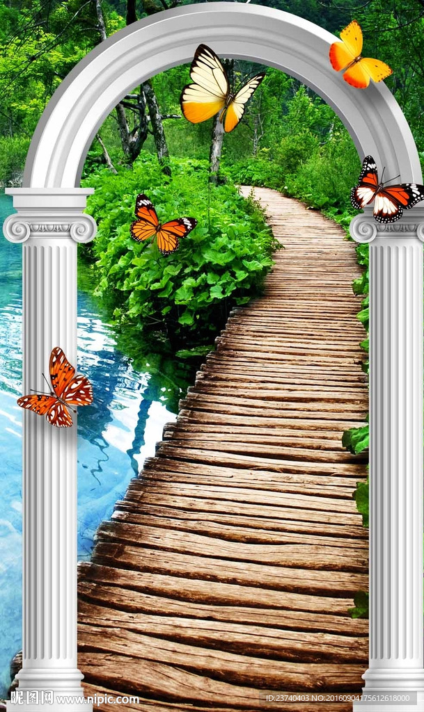 3d玄关小路
