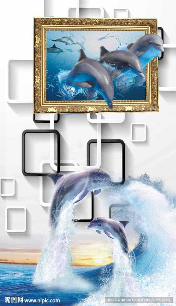 3d海豚玄关