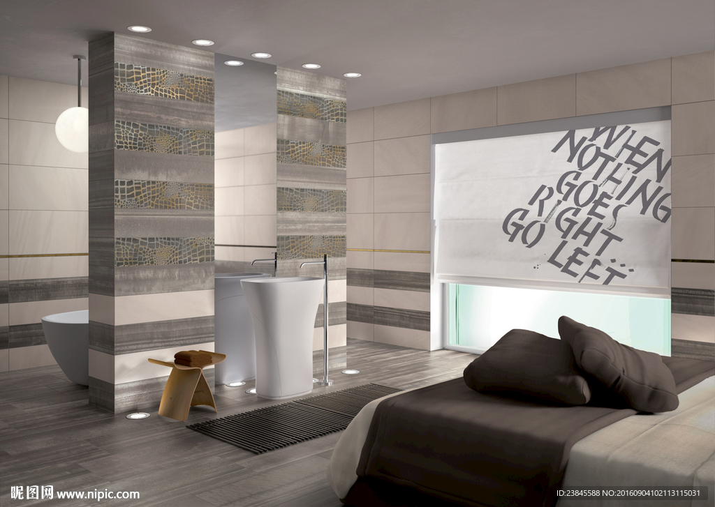 瓷砖效果图  卫生间