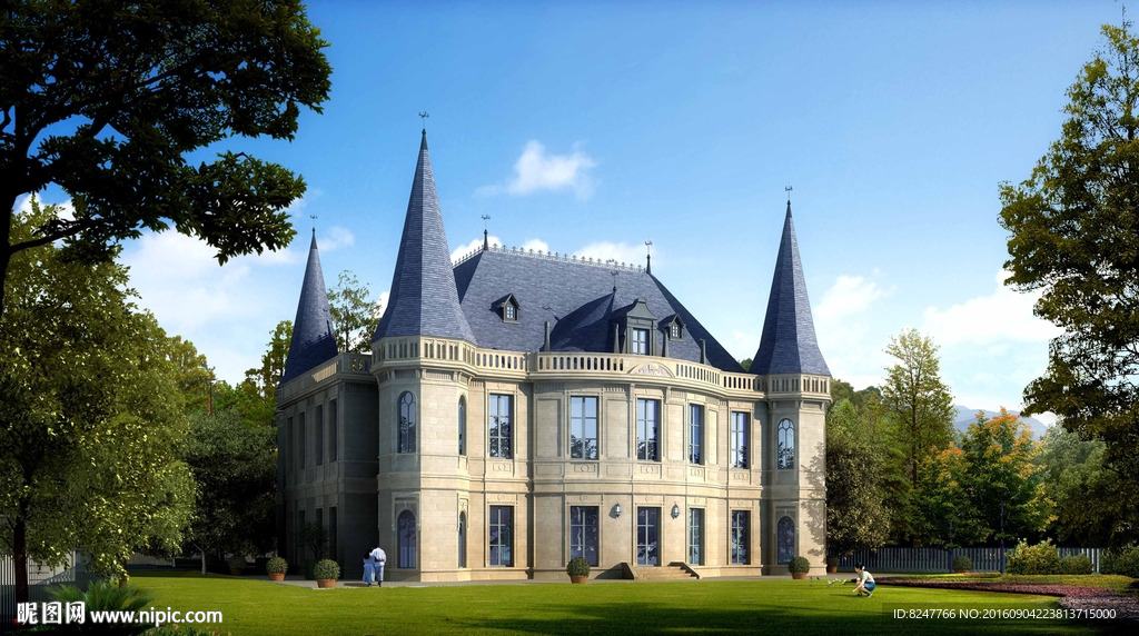 别墅建筑效果图