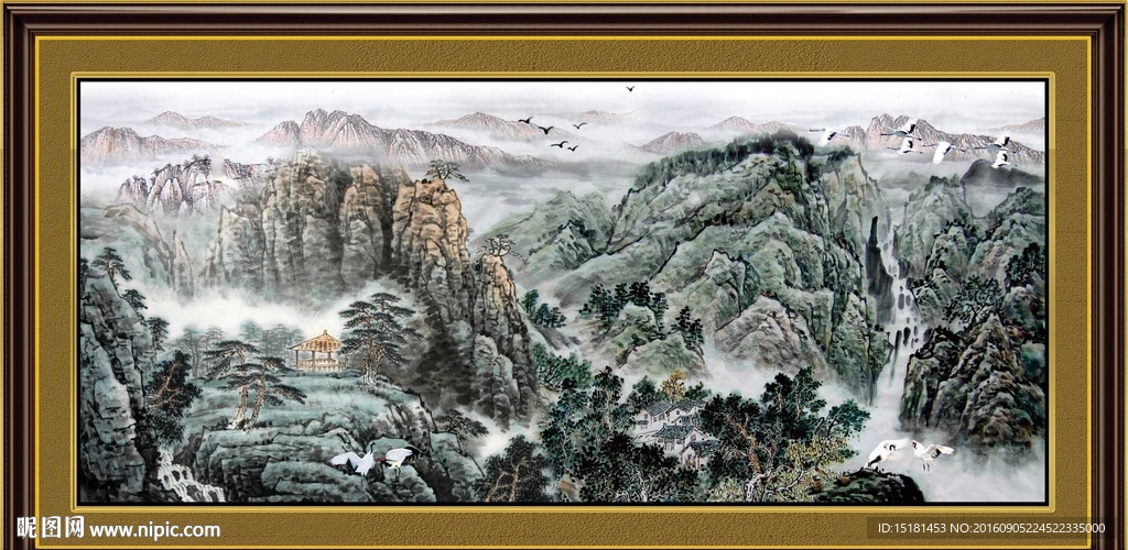 水墨山水画