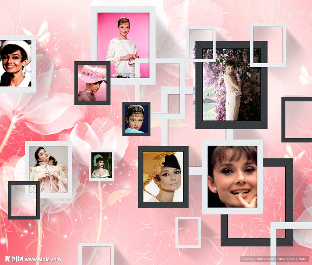 艺术照片墙背景墙装饰画