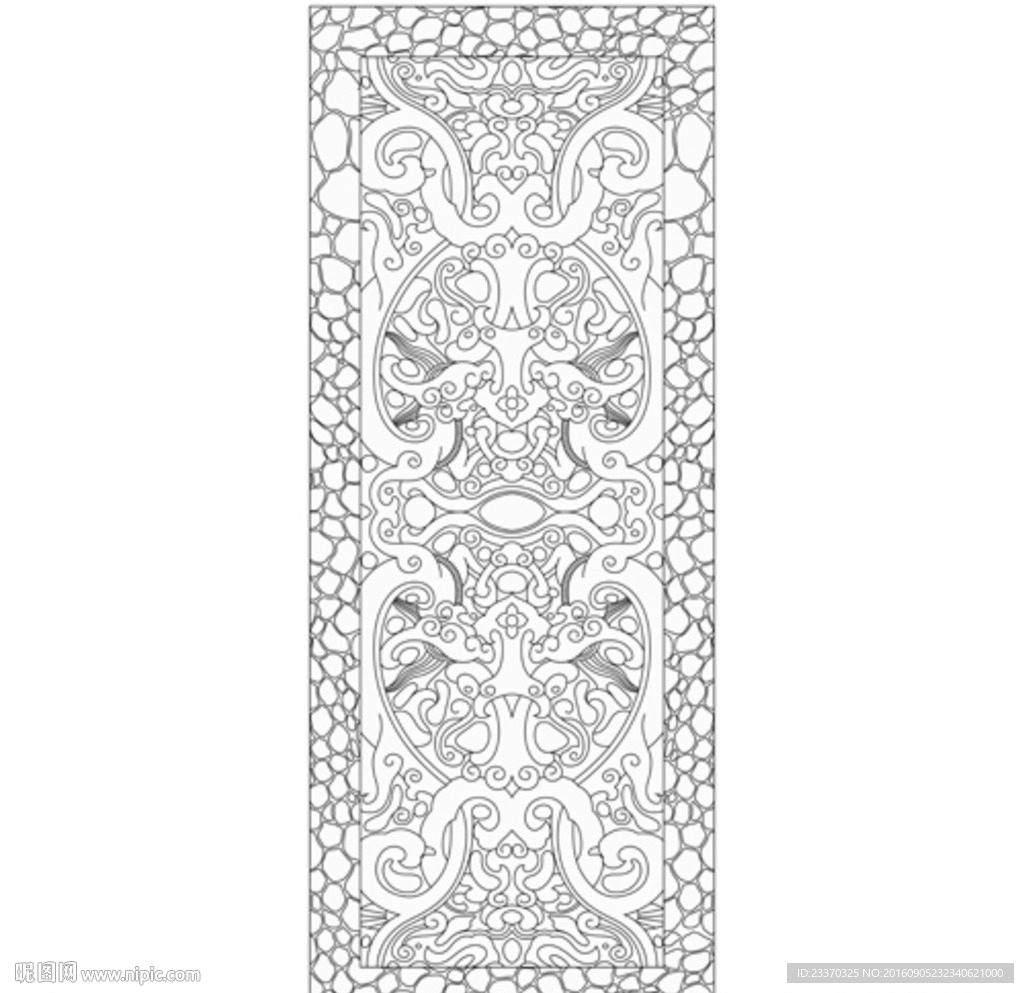 欧式花水切镂空