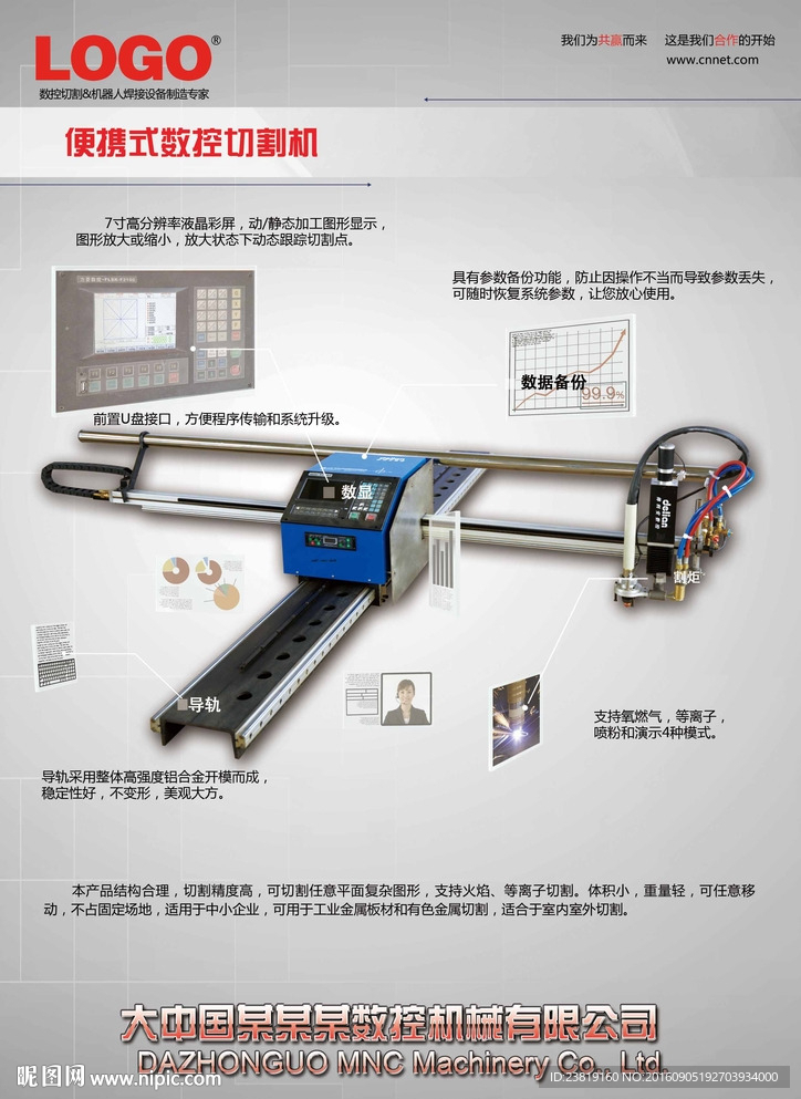 便携式数控切割机宣传单页