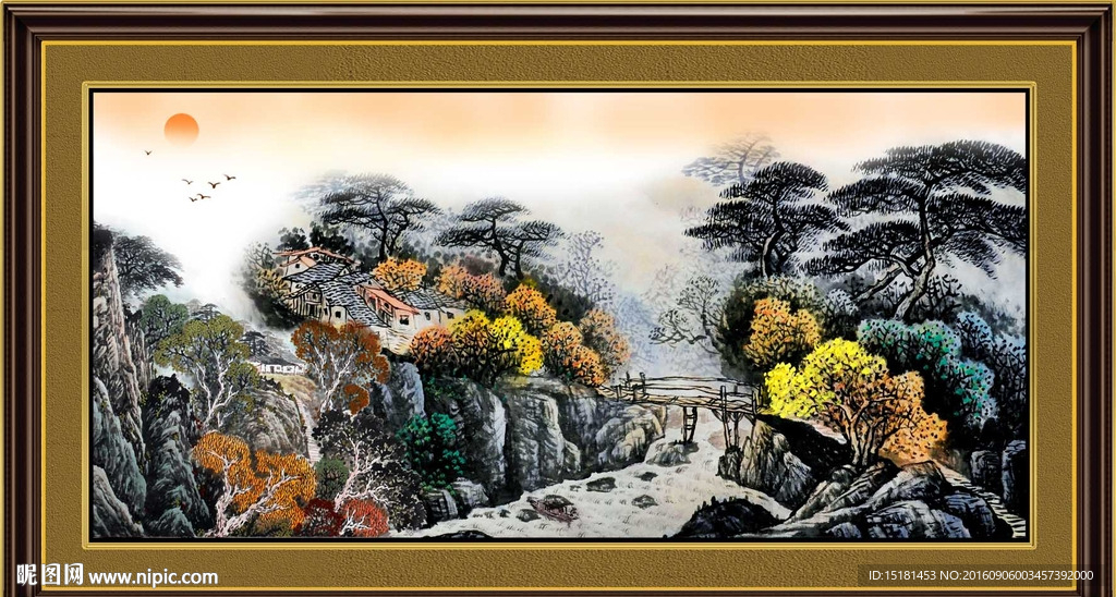 巨幅山水画
