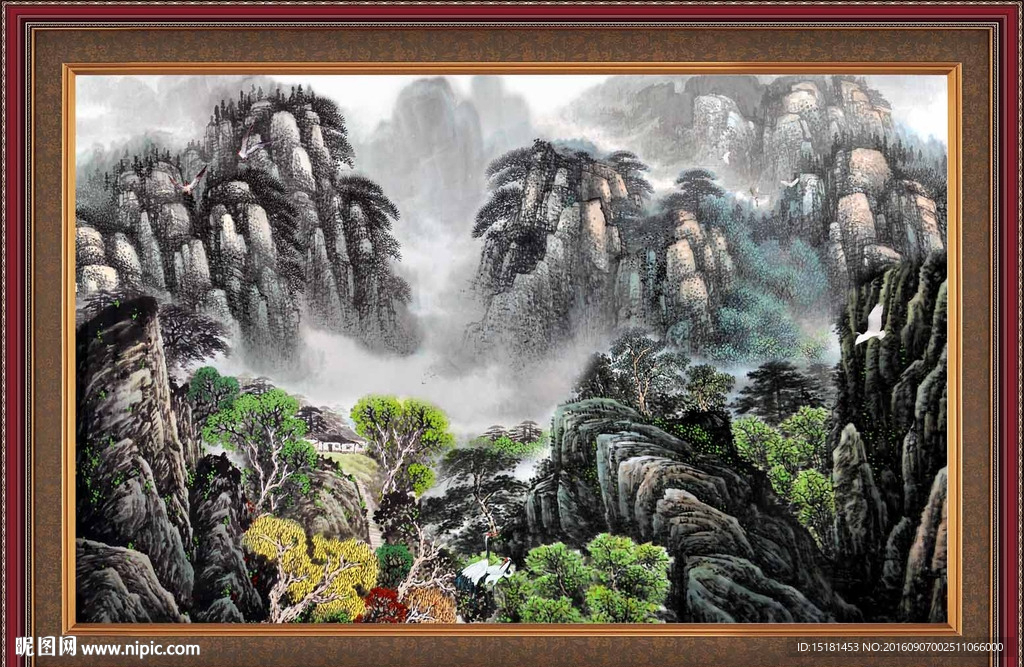 水墨山水画