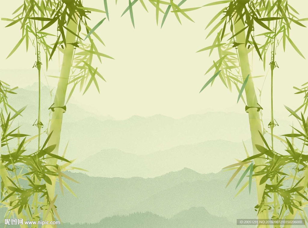 中式竹子背景墙