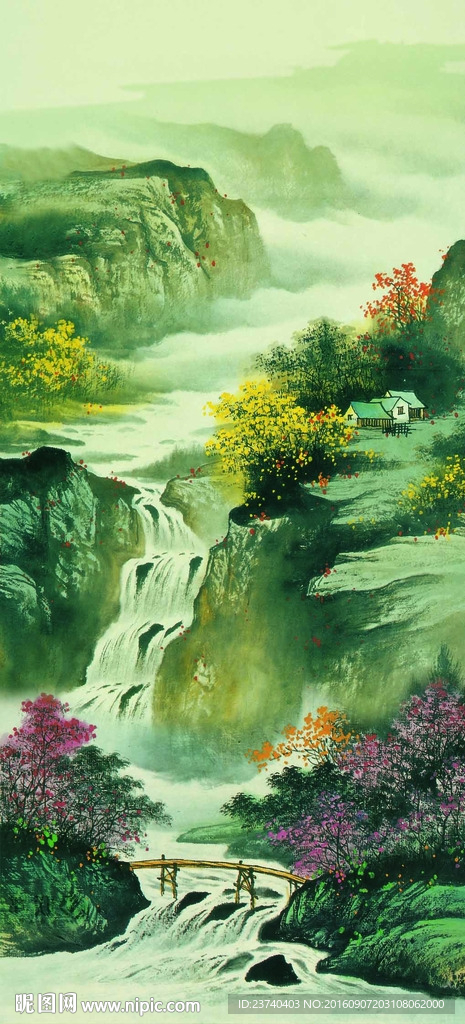 国画山水玄关