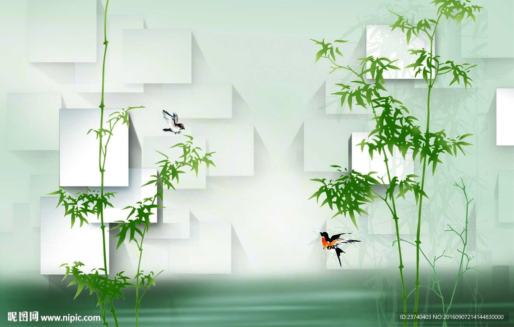 3d背景墙 竹子