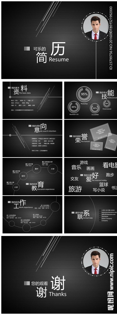 个人岗位竞聘求职简历报告PPT