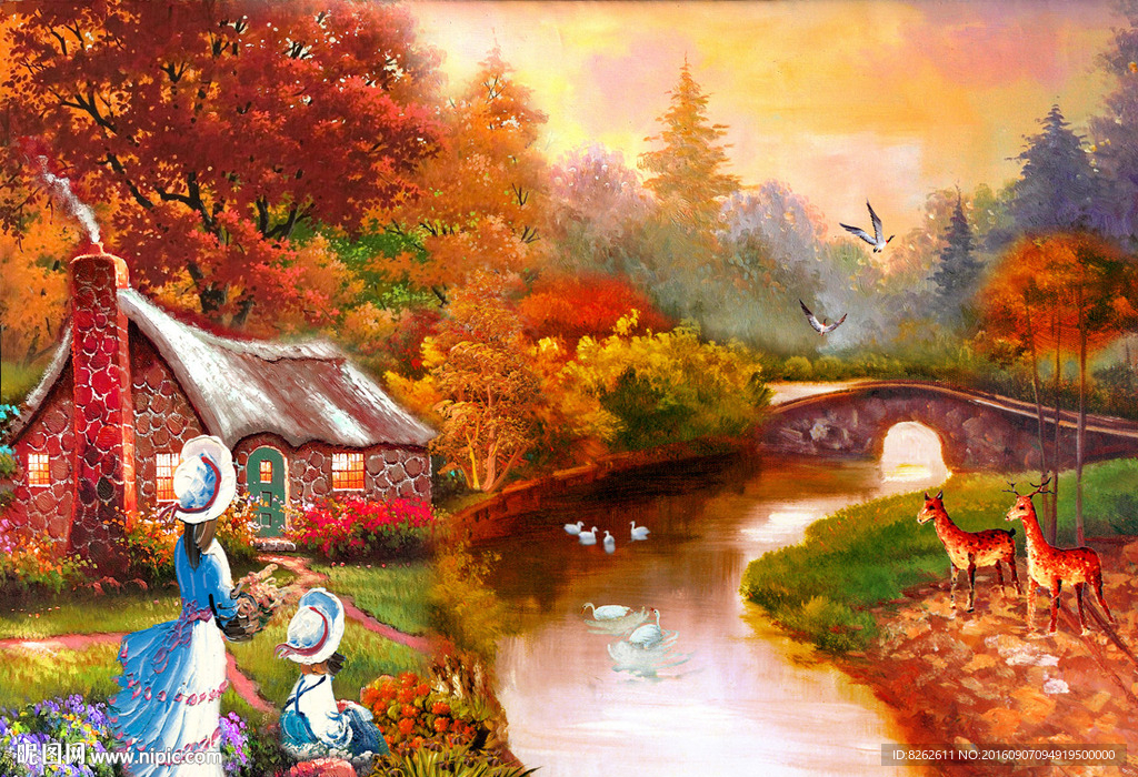 乡村油画