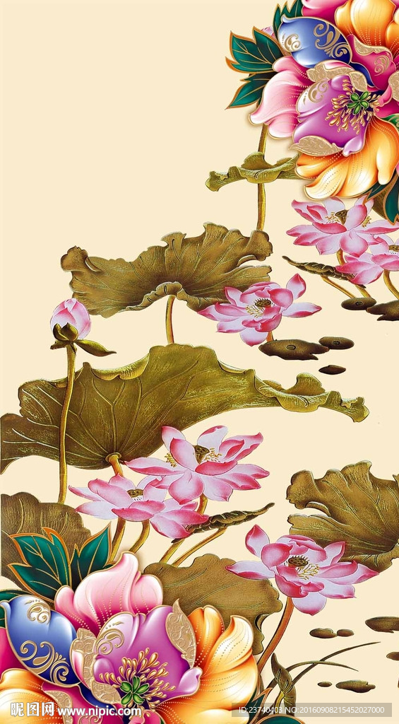 彩雕玄关屏风