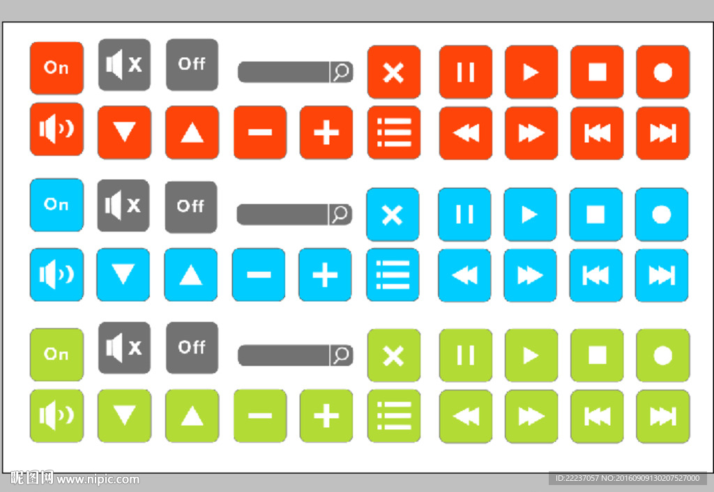 按钮图标标志标识