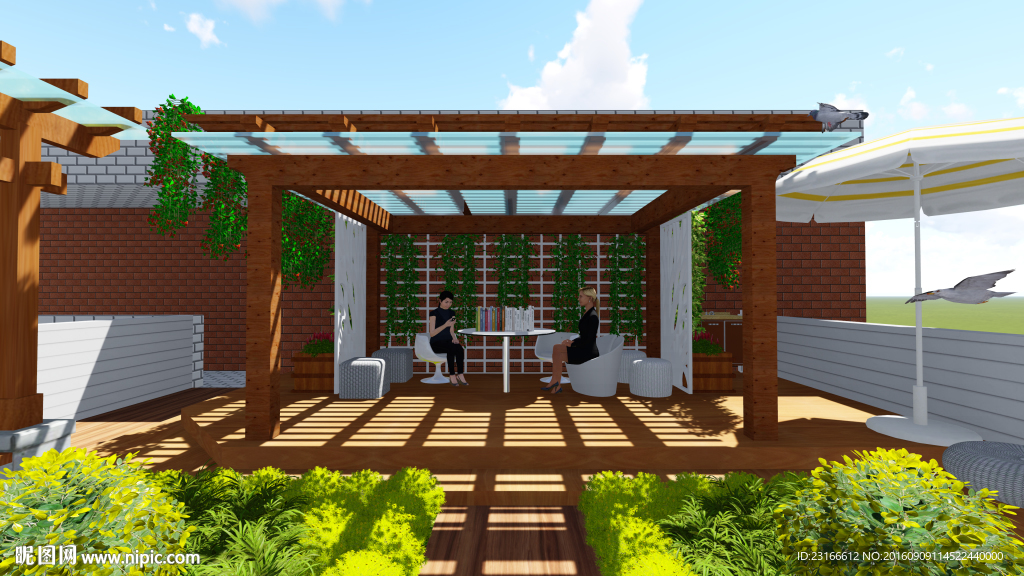 校园文化建设屋顶花园景观