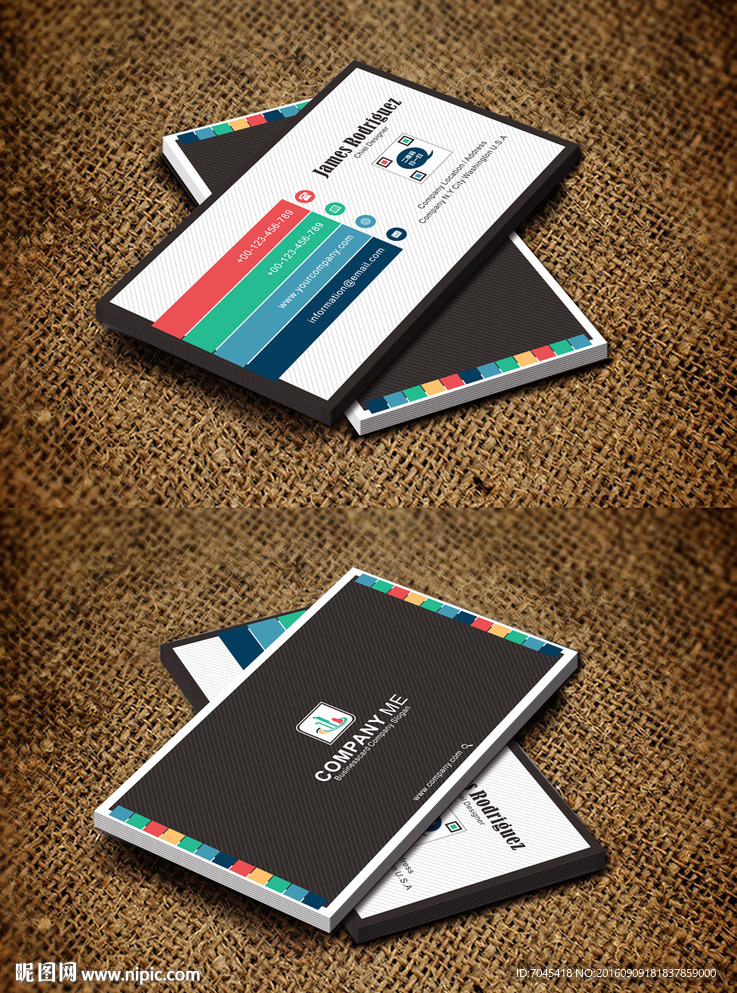 彩色名片图片