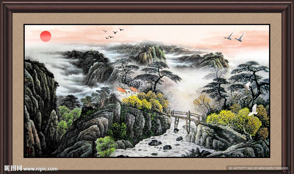 巨幅山水画