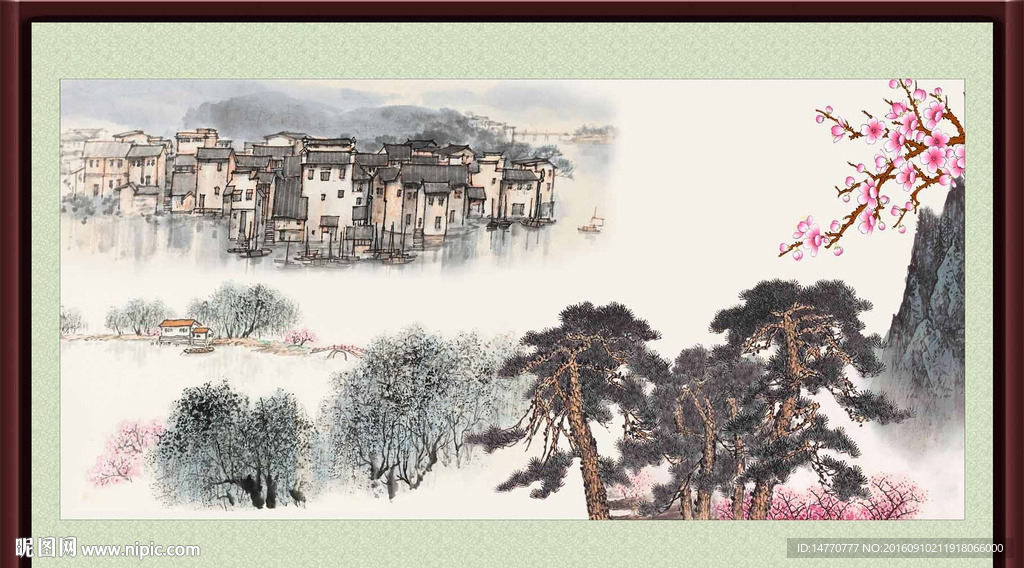 国画风景 江南