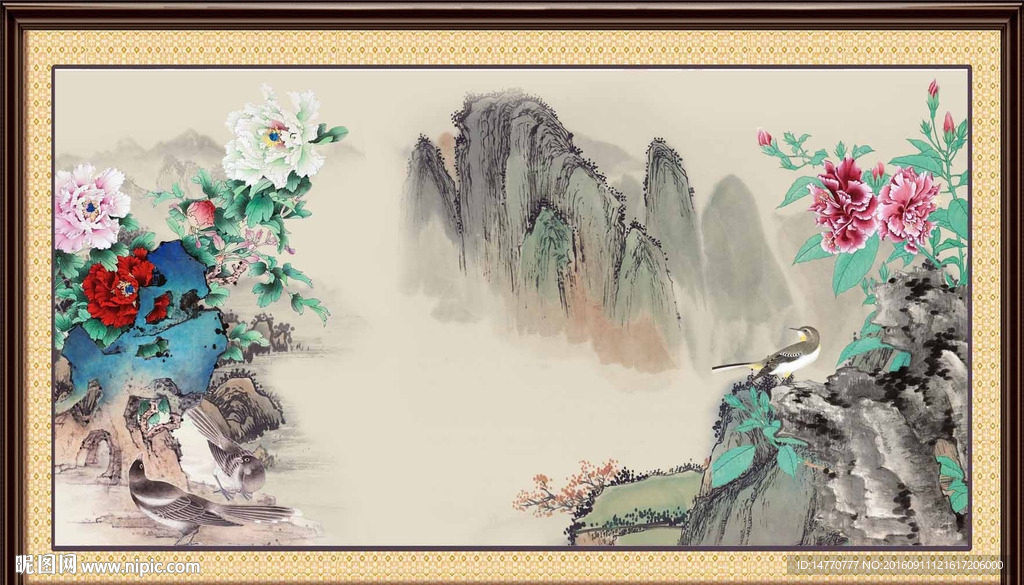 国画牡丹
