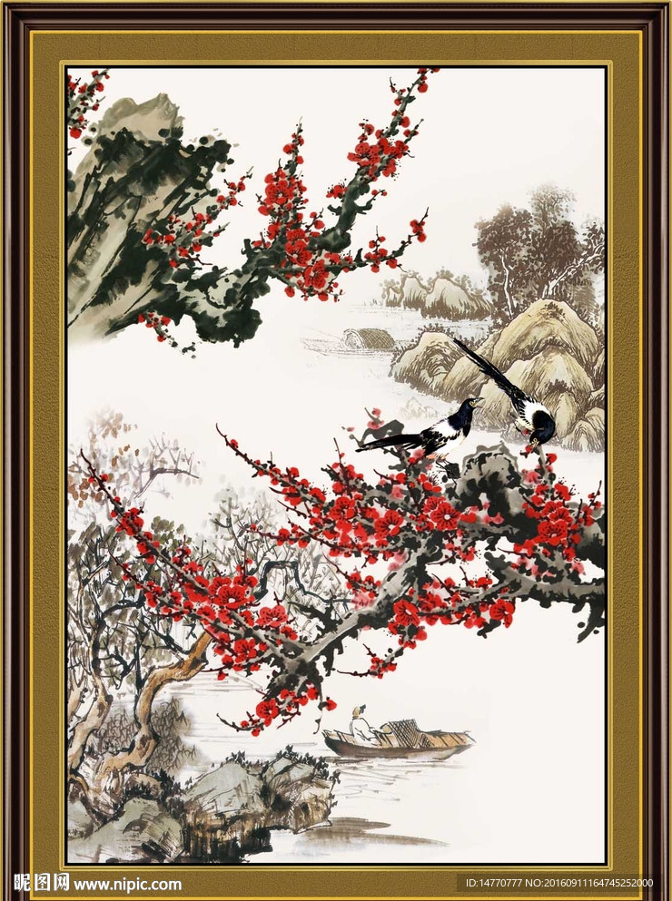 国画梅花