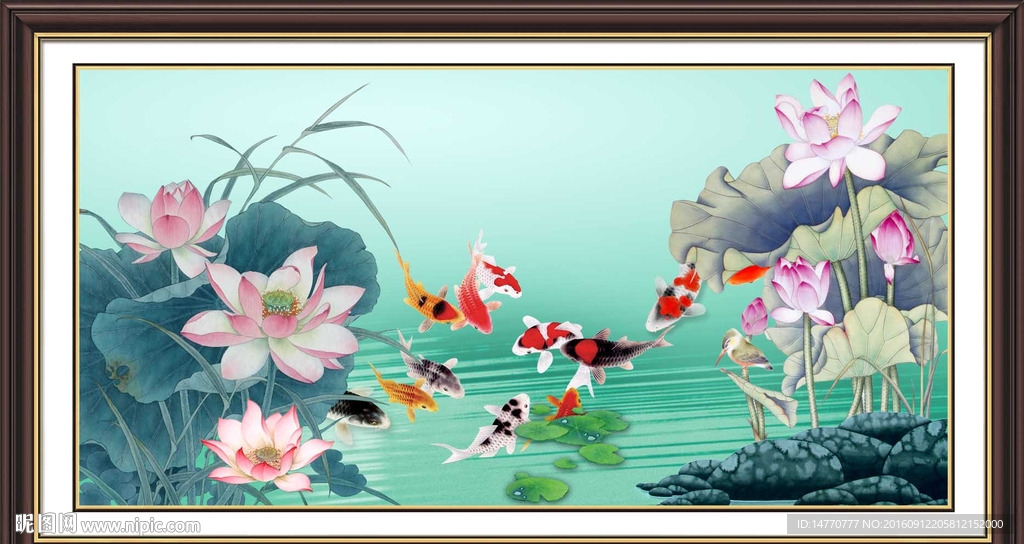 国画荷花
