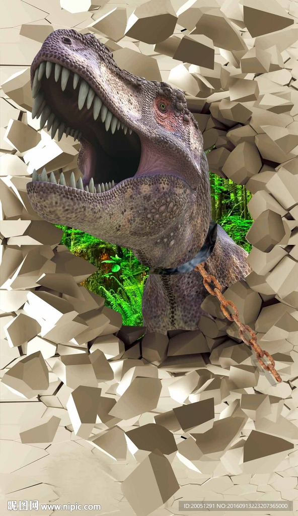 3d恐龙玄关