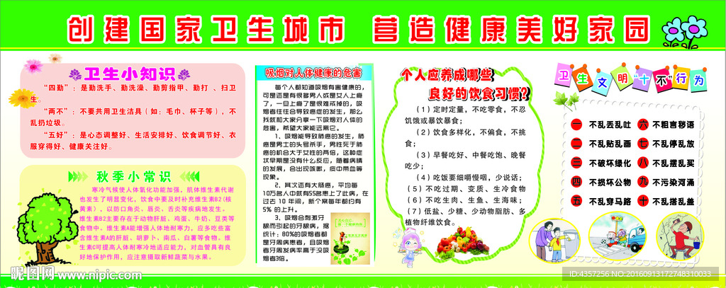 国家卫生城市宣传栏