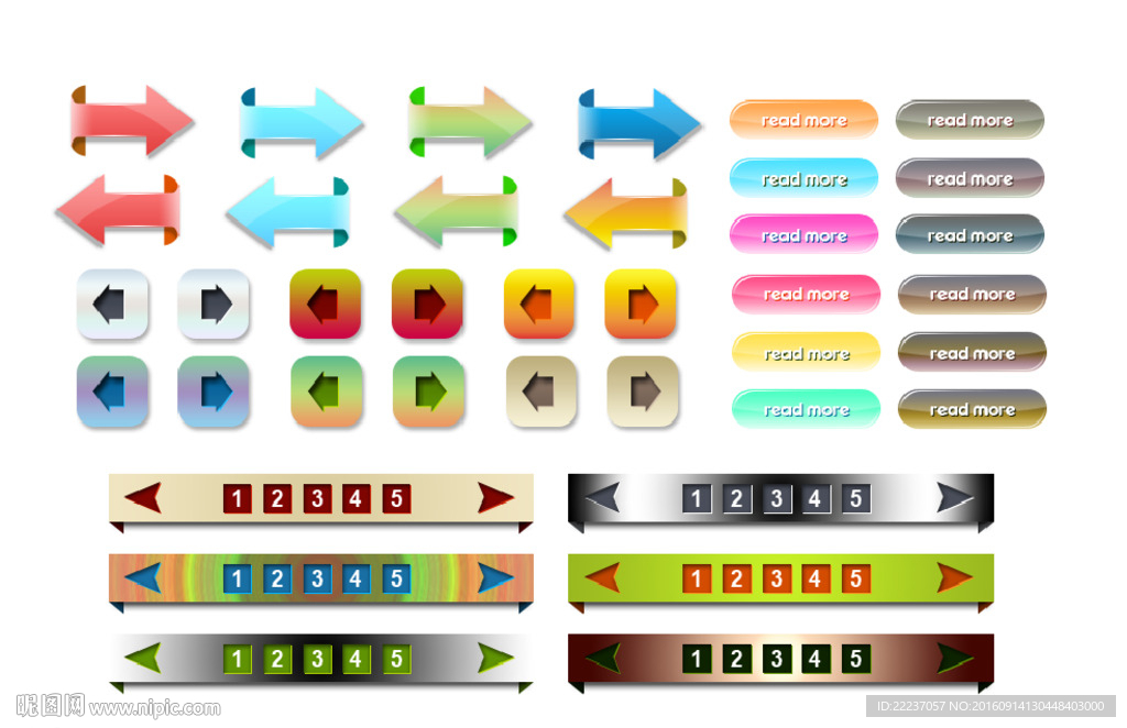 箭头按钮标志图标进度条