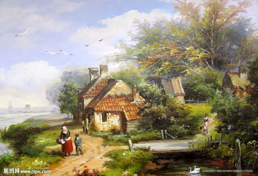 乡村油画