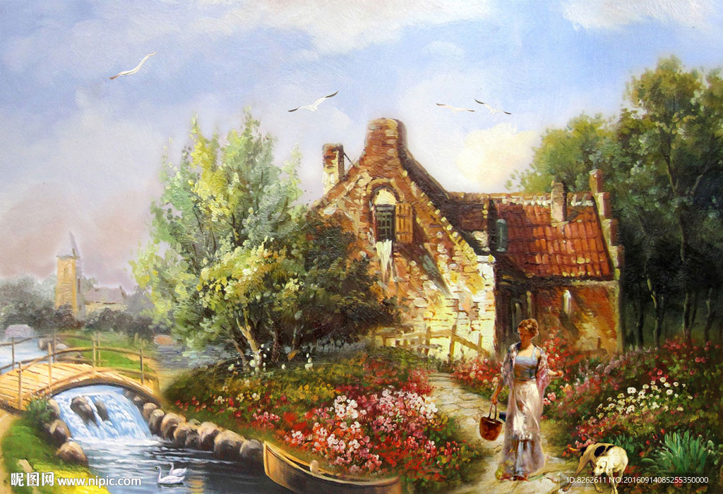 乡村油画