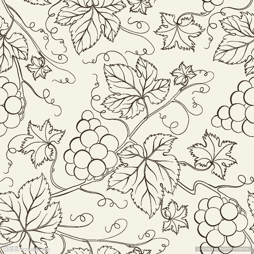 葡萄图案