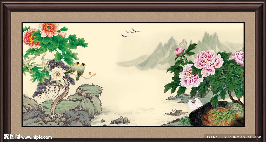 国画牡丹