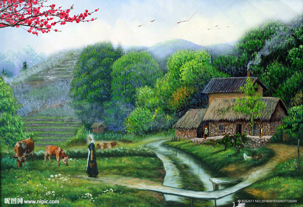 乡村油画