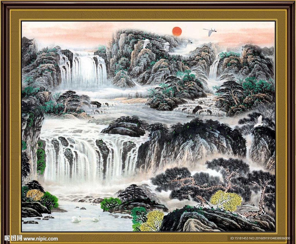 水墨山水画