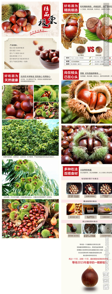 板栗淘宝网店详情描述页
