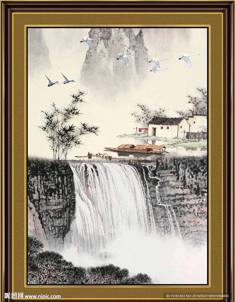 水墨山水画