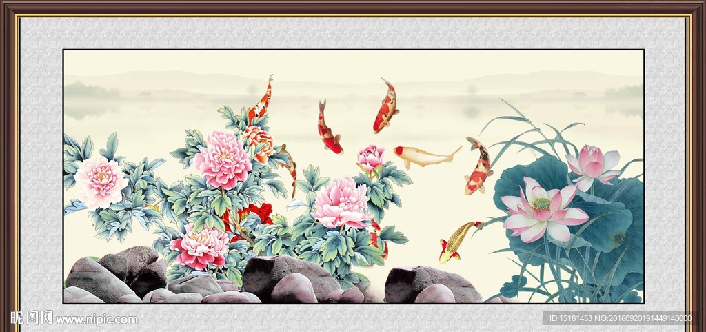 荷花牡丹