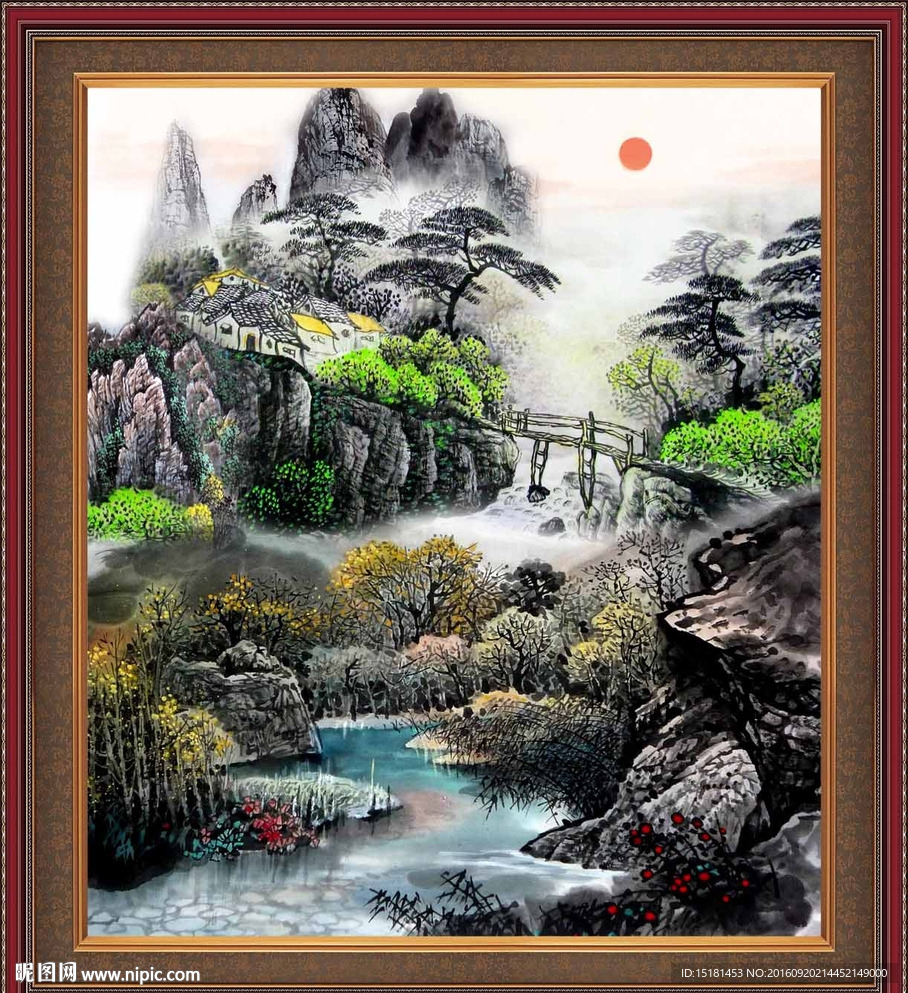 巨幅山水画