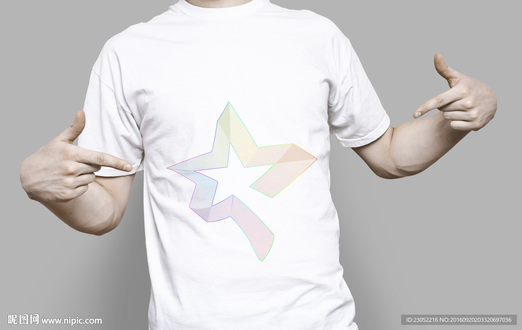 五星图 服装印花