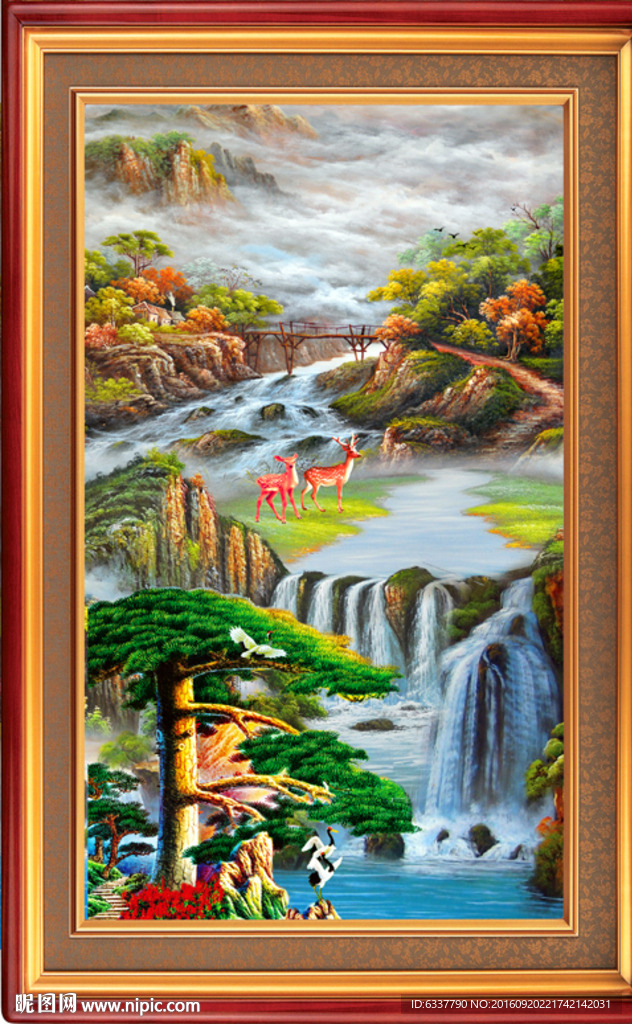 油画山水