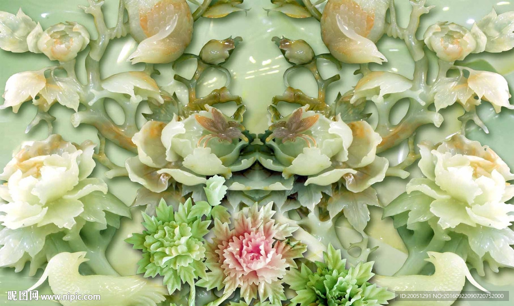 3d玉雕背景墙