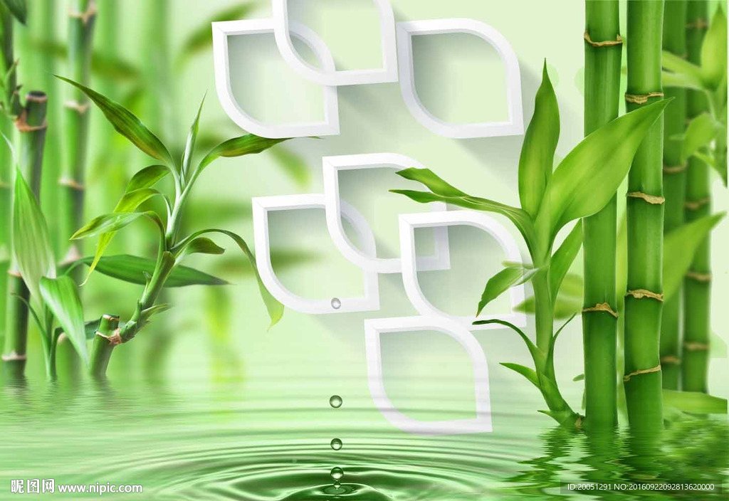 3d背景墙 竹子