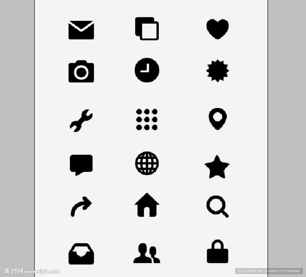 按钮图标标志标识