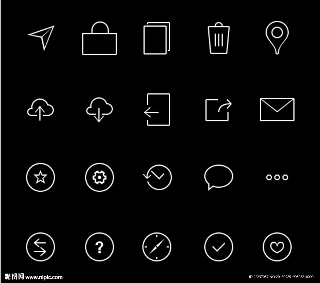 按钮图标标志标识