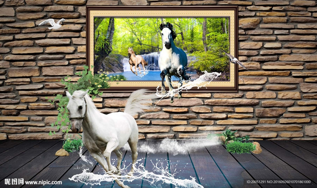 3d背景墙 骏图